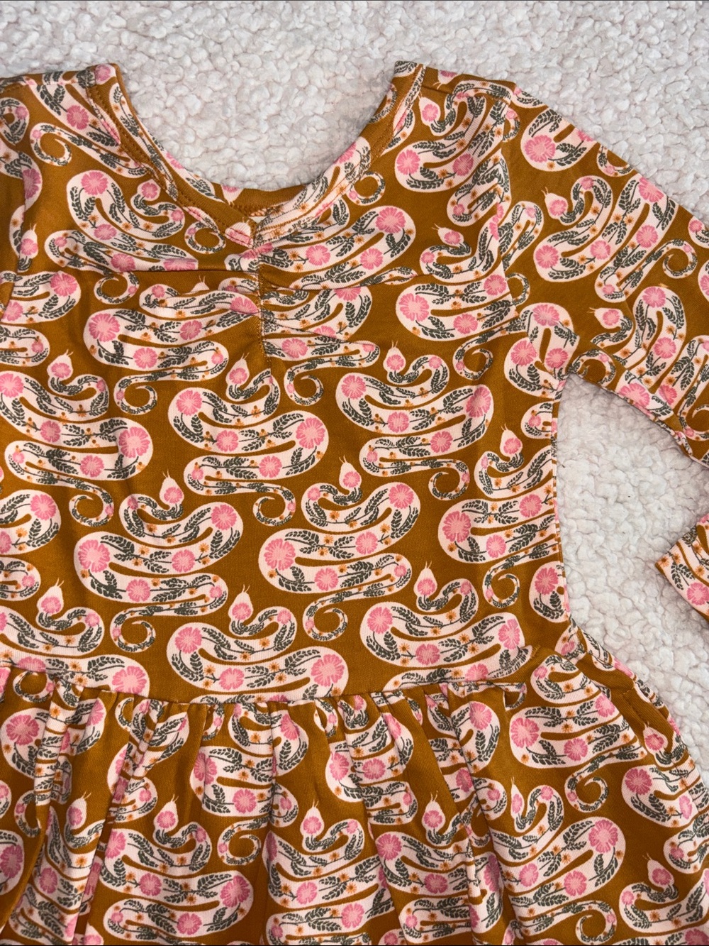 Kate Quinn Floral Paisley Snake Long-Sleeve Dress 3T NWT - Picture 3 of 5